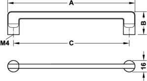 Chrome Plated, Polished, Zinc alloy - D handle - Image 5