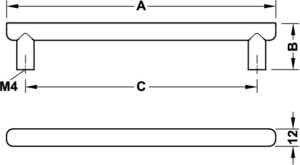 Chrome-Plated Polished Aluminium Handle - Image 5