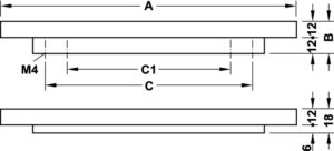 Luxe Straight-Edged Handle Hole: 32mm - Image 3