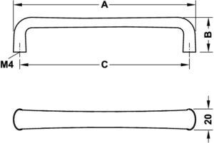 Nickel Plated Black Zinc Alloy D Handle - Image 9