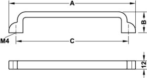 Tin-Plated Antique Zinc Alloy D Handle - Image 4