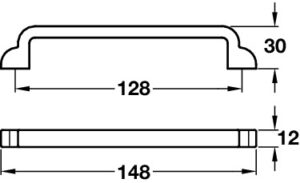 Tin-Plated Antique Zinc Alloy D Handle - Image 5