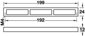 Zinc-Alloy Ring Cupboard & Cabinet Pull Handle - 199X24mm - Image 2