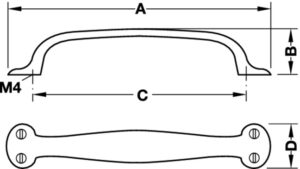 Nickel And Chrome Plated Zinc Alloy Furniture Handle - Image 2