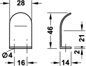 Furniture Handle - Nickel-Plated Matt - Image 2