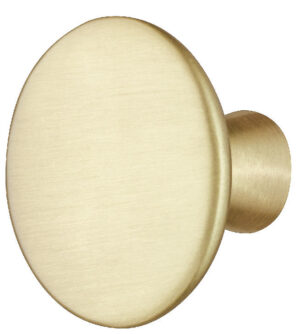 30mm Round Furniture Knob Brushed Brass - Image 1