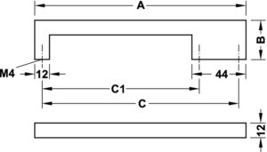 Chrome Polished Door Handle, Matt Finish - Image 5