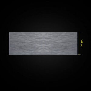 Brushed Aluminium Kickboard Laminate Height 150mm - Image 2