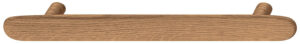 Flat D Shape Wood Handle Oak Natural Lacquered
