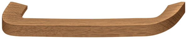 Wood Handle Oak Natural Lacquered D Shape with Soft Curves