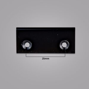 Black Gloss Aluminum Edge/Lip Pull Handle for Cabinet 40x42mm - Image 2