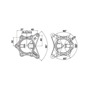 Rondella Cylindrical Table Leg From Hafele Metal 4 PCS New Black - Image 3