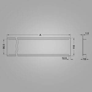 Ventilation Grill Hafele for use in kickboard integrated fridge kitchen bulkhead - Image 2