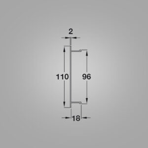 Ventilation Grill Hafele for use in kickboard integrated fridge kitchen bulkhead - Image 3