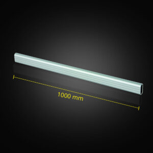 Wardrobe Rail Aluminium Silver Anodized Oval, hangs clothes - Image 2