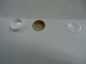 White hinge hole cover for kitchen vanity laundry cabinet cupboard door - Image 2