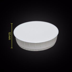 White hinge hole cover for kitchen vanity laundry cabinet cupboard door - Image 4