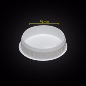 White hinge hole cover for kitchen vanity laundry cabinet cupboard door - Image 5