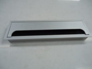 Aluminum Square Cable Computer Desk Outlet Grommet Tidy Insert - Image 3