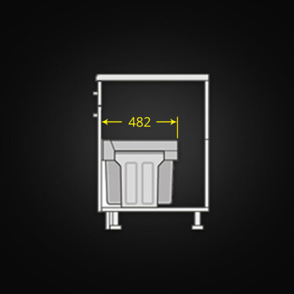 HAFELE Double Bin, Bottom Mounted Pull Out Bin