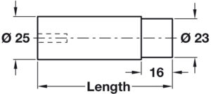 Stainless Steel Wall Mounted Door Stop, Satin Finish - Image 2