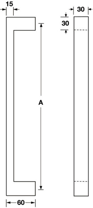 Entrance Door Pull Handle for Glass & Timber Doors - Image 2