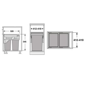 Pull Out Kitchen Bin Hailo Euro Cargo 45 - Image 2
