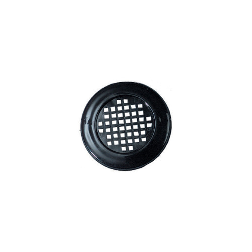 Plastic Cupboard Vent, Snap-In, Round, 40mm Diameter, Black