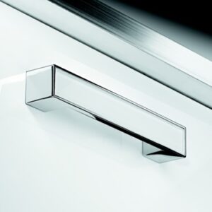 Furniture Handle - Zinc Alloy, White Glass - Image 2