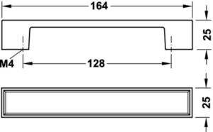 Furniture Handle - Zinc Alloy, White Glass - Image 3