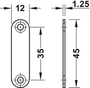Magnetic door catch 3-4 kg pull Hafele ideal for kitchen cabinets and drawers - Image 2