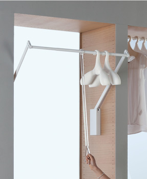 Hafele White Soft Close Wardrobe Lift For Internal Cabinet