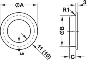 Stainless Steel Round Flush Pull Handle Matt Brushed - Image 2