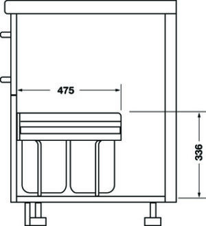 Hailo Tandem 35 Ltr Slide Out Kitchen Bin - Image 3