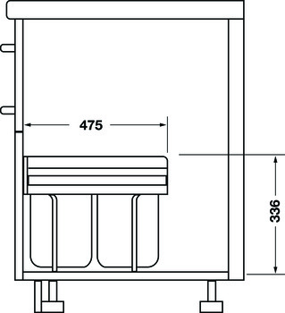Hailo Tandem 35 Ltr Slide Out Kitchen Bin