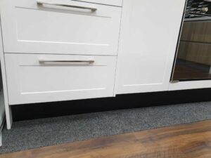 Black Finish Laminated Kitchen Kickboard matt Height 150mm - Image 3