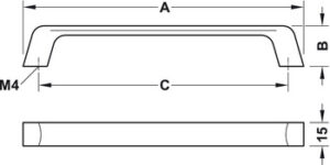 Sleek D Shape Furniture Handle for Cabinet & Drawer - Image 3