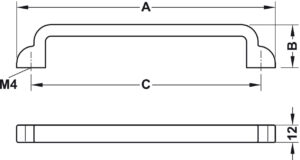 Premium arch Art Deco handle - Image 4