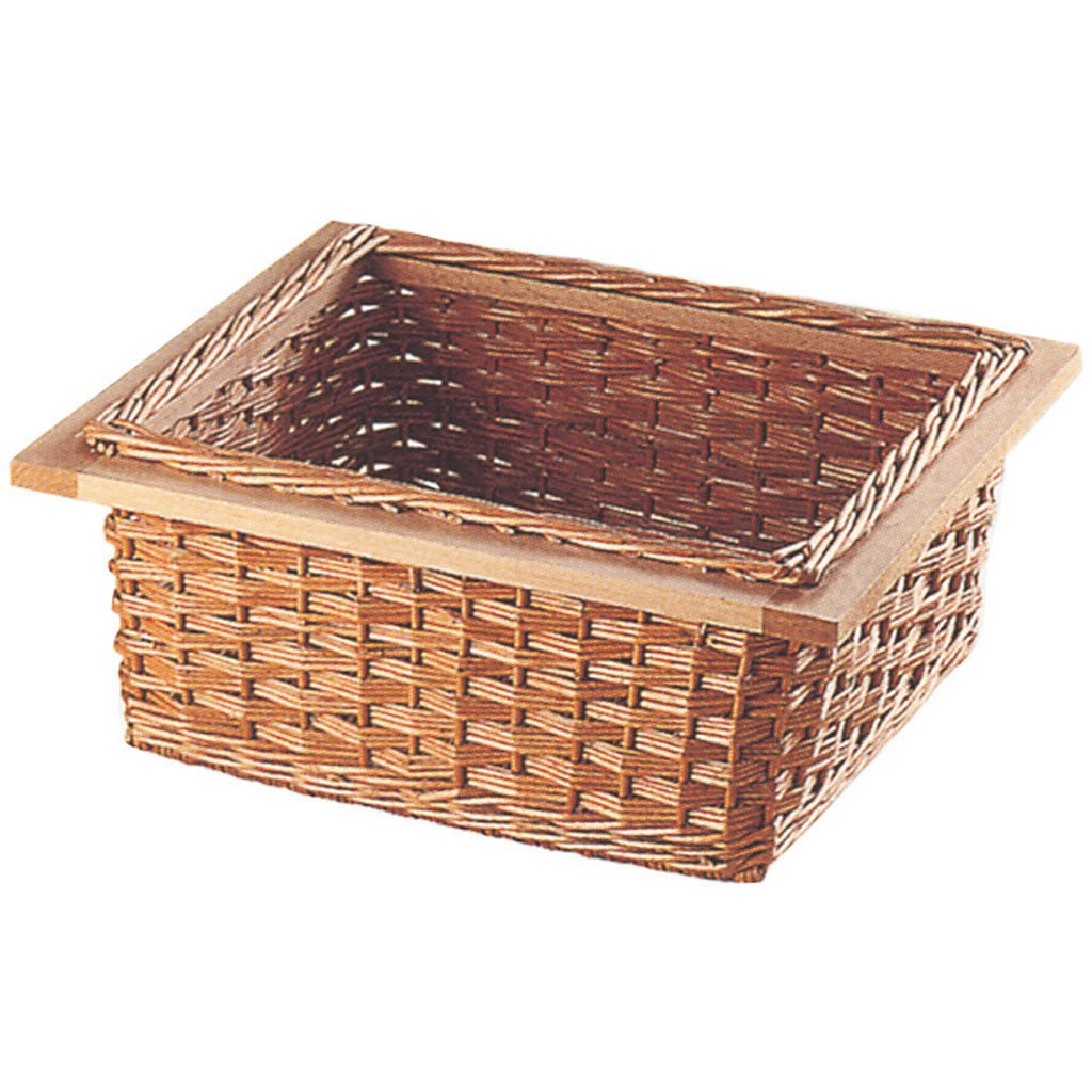 Storage Wicker Basket With Beech Frame