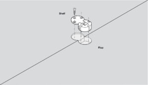 Flap Hinge, Plano-Medial, Zinc Alloy, Opening Angle 90° - Image 2