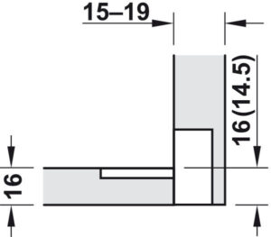 Flap Hinge, Plano-Medial, Zinc Alloy, Opening Angle 90° - Image 8