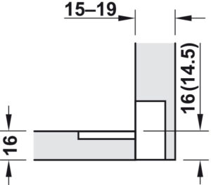 Flap Hinge, Plano-Medial, Zinc Alloy Burnished, 90° Degree - Image 7