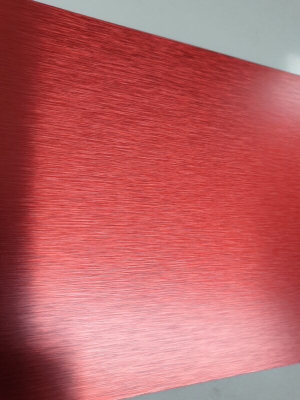 Red Brushed Look Finish Laminate Kitchen Kickboard