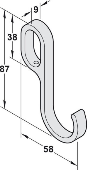 Hooks For OVA Wardrobe Rails 30 x 15 Chrome Plated - Image 2