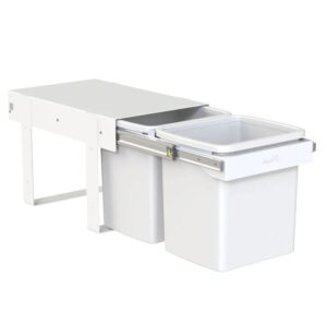 Hideaway Waste Bin Compact Soft-Close 2x15 Ltr (Handle Pull) - Image 2