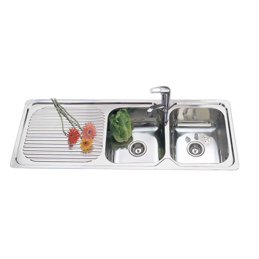 Double Bowl Kitchen Sink L/H Drainer