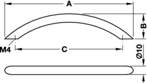 Stainless Steel Furniture Handle, Round - Image 2