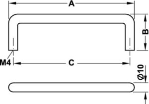 Stainless Steel Furniture Handle, Handle with Base - Image 2