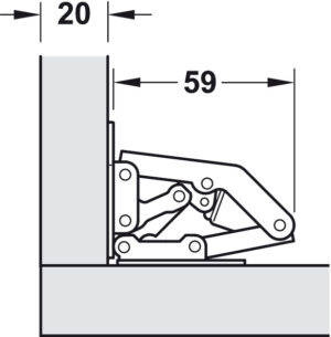 Hafele 90 Degree Easy Mount Hinge - Image 4