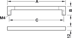 Metal and Wood Handle, D Shape 2 Tone Handle, Oak Finish - Image 2